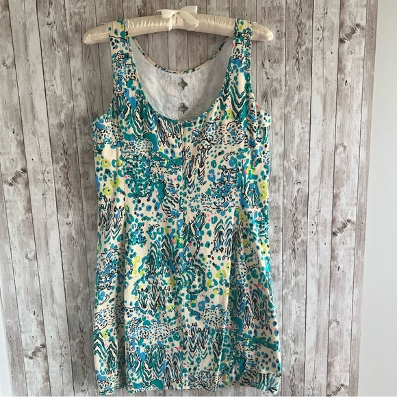 Lilly Pulitzer Ember Sea Oat Animal Print Shift Dress 10 - Picture 3 of 4